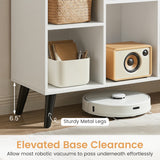 8-Cube Bookcase with Raised Support Legs for Living Room