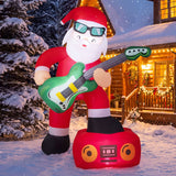 8 FT Christmas Inflatable Decoration Santa Claus Plays Guitar