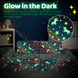 8 Pieces Modular Kids Play Couch Glow in the Dark Toddler Sectional Sofa