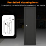8 Rifle Safe Large Gun Cabinet with Storage Shelf-Black