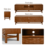 Acacia Elara Solid Wood TV Stand with Storage and Cable Management for TVs up to 80"