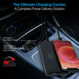 Naztech 20W USB-C PD+12W USB Car Charger