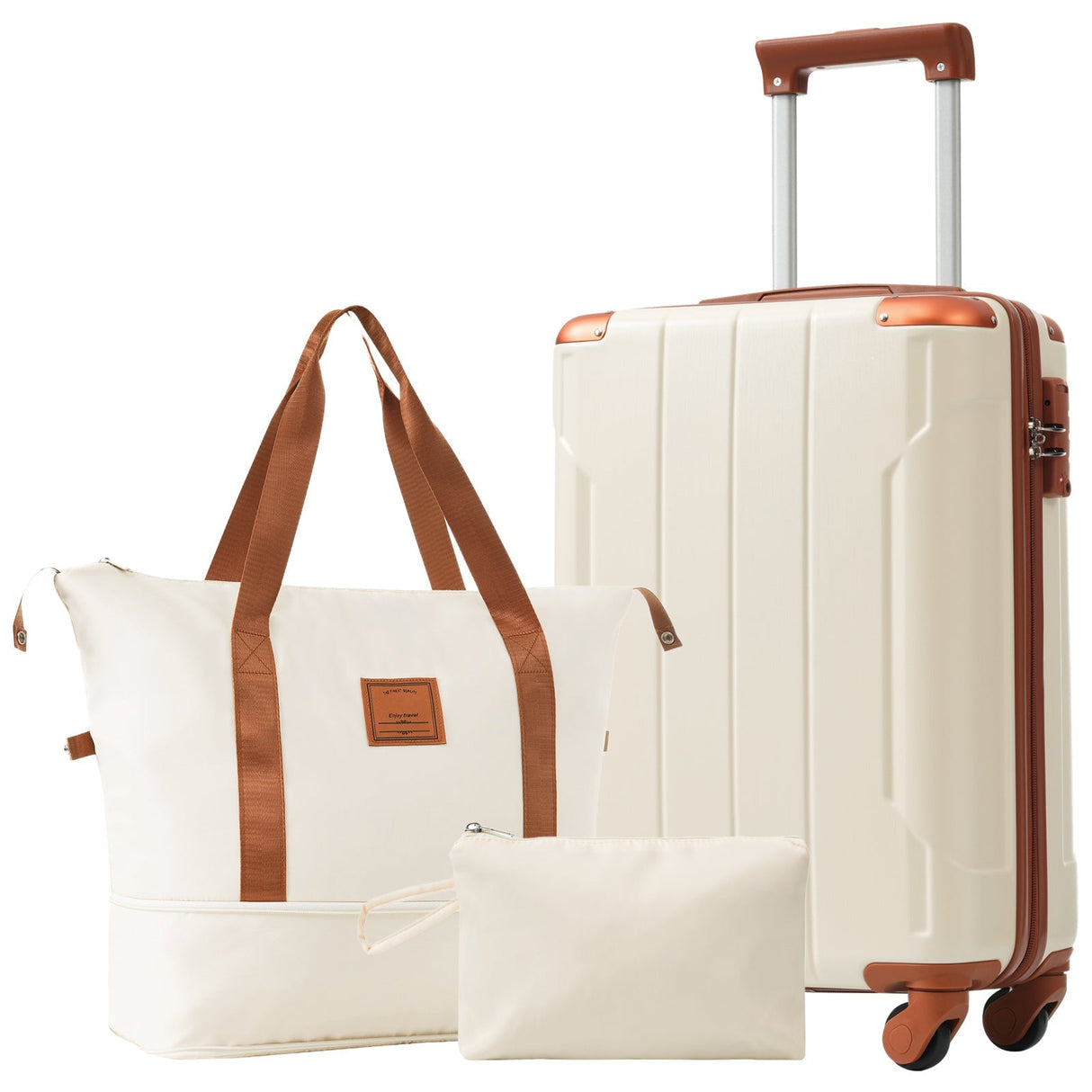 Hardshell Luggage Sets 3 Piece Carry-on Suitcases with Wheels, TSA