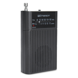 Emerson Portable AMFM Radio with Built-In Speaker and Easy Removable Belt Clip