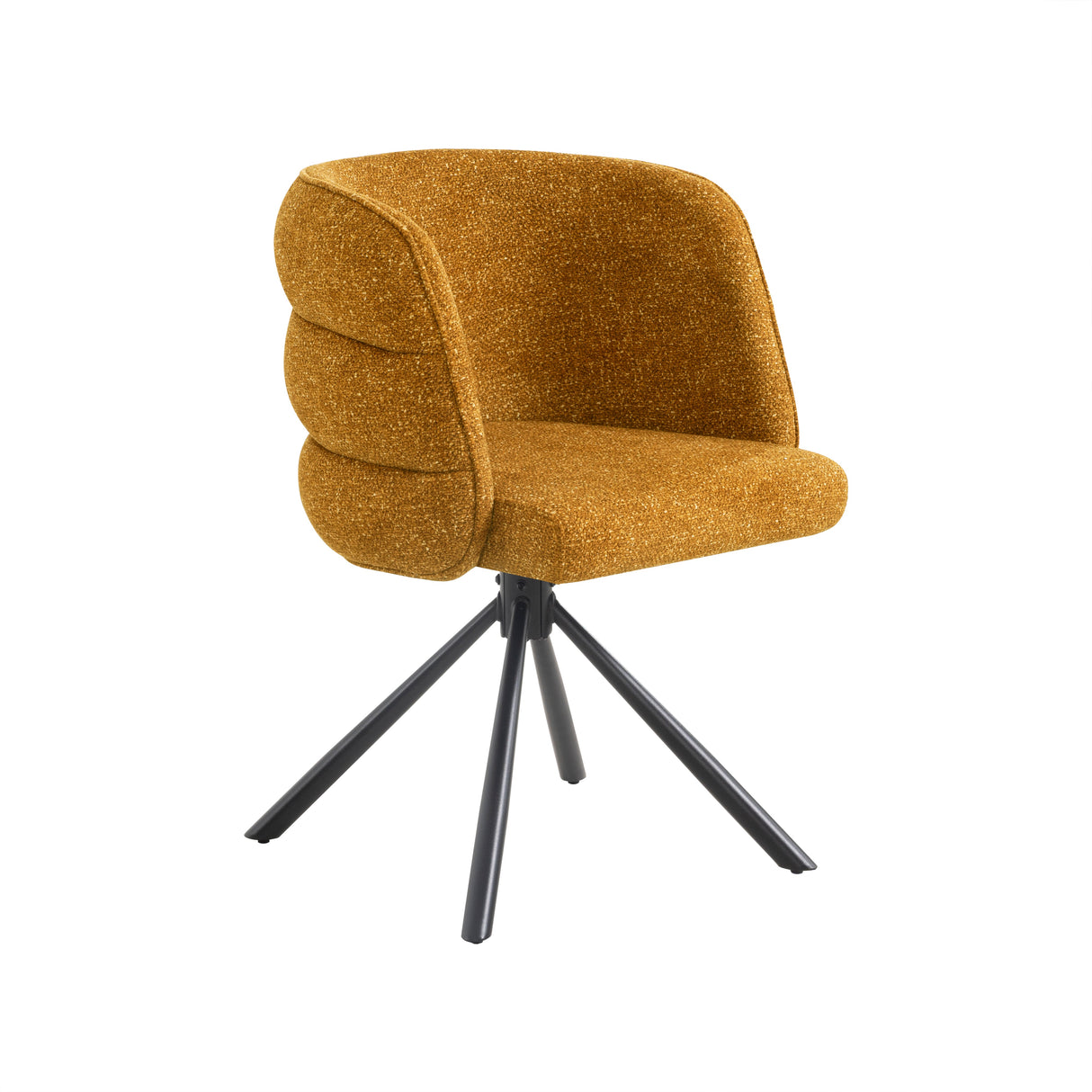 270° Swivel Home Office Desk Chairs Set of 2,Modern Dining Chairs, Upholstered Bedroom Chairs with Metal Base,Makeup Chair for Vanity, for Living Room, Bedroom,Study Room,Dining Room(Orange)