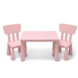 2-in-1 Kids Furniture Set: Twin Bed Frame & 3-Piece Activity Play Table and Chair Set