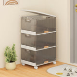 3/4/5/6-Cube Stackable Storage Bins with Detachable Wheels