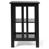 3-Tier Nightstand Side Table with Baffles and Corners
