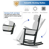 Indoor Outdoor Wooden High Back Rocking Chair