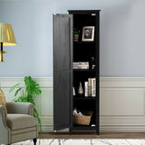 Linen Tower Bathroom Storage Cabinet Tall Slim Side Organizer with Shelf