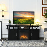 63 Inch TV Entertainment Console Center with 2 Cabinets