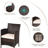 3 Pcs Outdoor Rattan Wicker Furniture Set