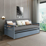 Twin Size Wooden Slat Trundle Platform