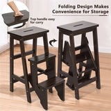 3 Tier Step Stool 3 in 1 Folding Ladder Bench