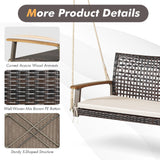 2-Person Rattan Hanging Porch Swing Chair