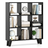 9-Cube Bookcase with 6 Removable Shelves and Raised Support Feet
