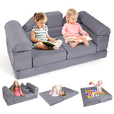 9-Piece Climb and Crawl Foam and Floor Playset with Breathable Suede Fabric