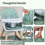 9-in-1 Convertible High Chair for Babies and Toddlers with Seat Cushion