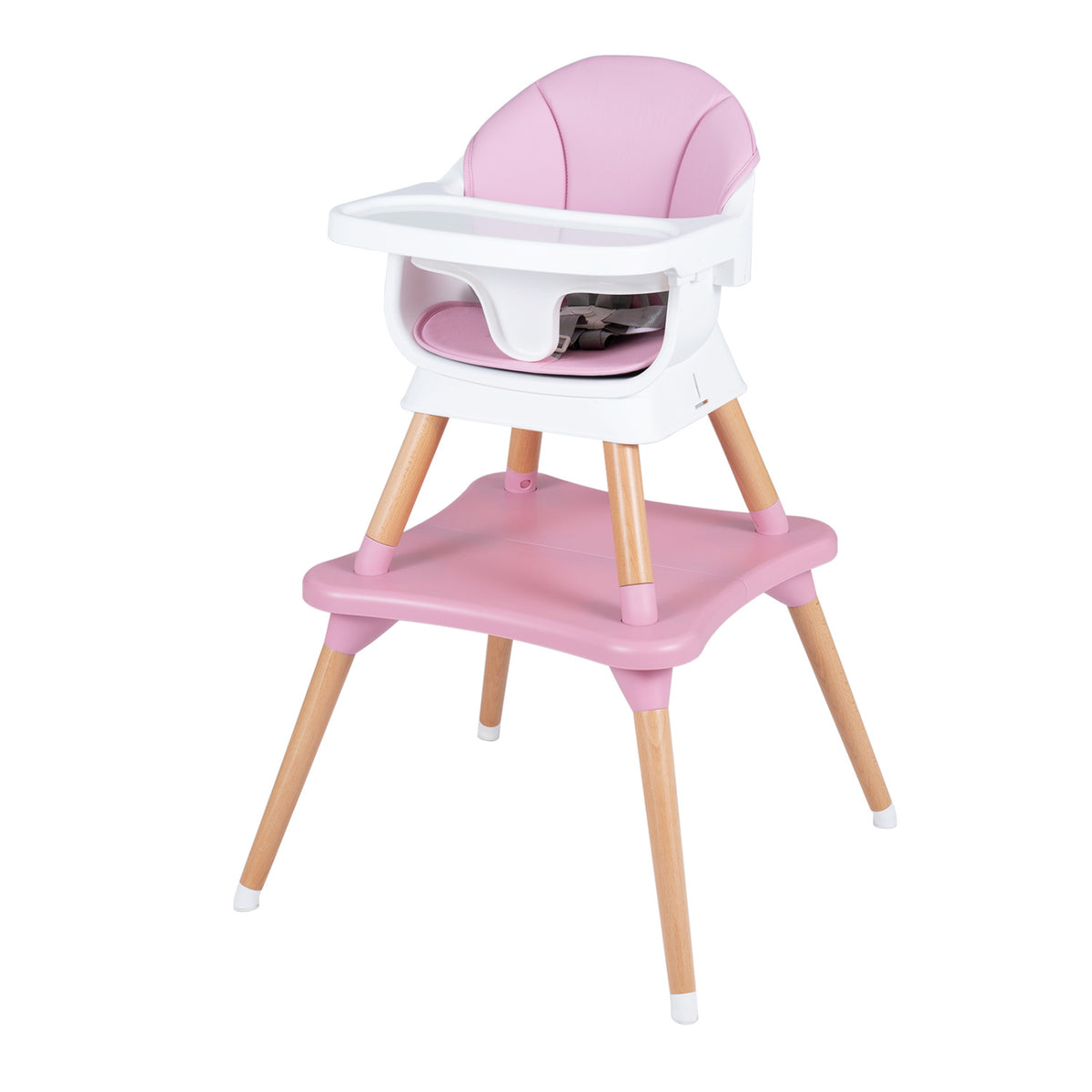 9-in-1 Convertible High Chair with Solid Wood Legs for Babies and Toddlers