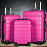 3 Piece Luggage Set Hardside Spinner Suitcase with TSA Lock 20' 24'