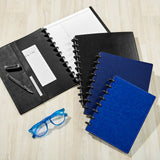 Circa Smooth Sliver Discbound Notebook with Pockets