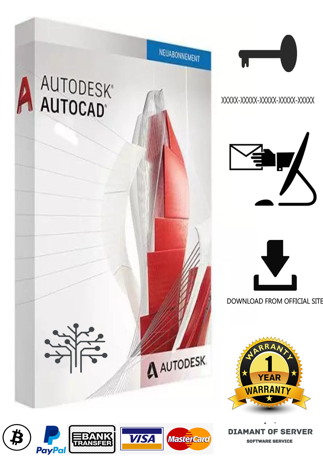 AutoCad Original Permanente All Versions 1 Año Windows/Mac