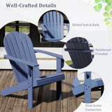 Acacia Wood Lounge Patio Adirondack Chair with Inclined Seat