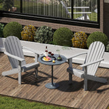 Acacia Wood Lounge Patio Adirondack Chair with Inclined Seat