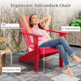 Acacia Wood Lounge Patio Adirondack Chair with Inclined Seat