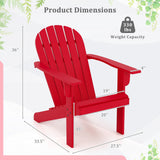 Acacia Wood Lounge Patio Adirondack Chair with Inclined Seat