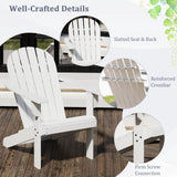 Acacia Wood Lounge Patio Adirondack Chair with Inclined Seat