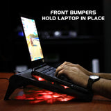 Enhance GXC1 Laptop Stand 5‑Fan USB‑Powered (Red)