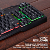 Enhance Infiltrate KL2 Membrane Gaming Keyboard – Multi-Color LED – Metal Build – Quiet Switches