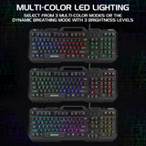 Enhance Infiltrate KL2 Membrane Gaming Keyboard – Multi-Color LED – Metal Build – Quiet Switches