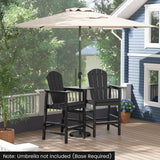 2-Seat Adirondack Chair All-Weather Adirondack Chair with Double Connecting Tray