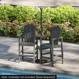 2-Seat Adirondack Chair All-Weather Adirondack Chair with Double Connecting Tray