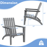 Outdoor Durable Patio Acacia Wood Adirondack Lounge Armchair