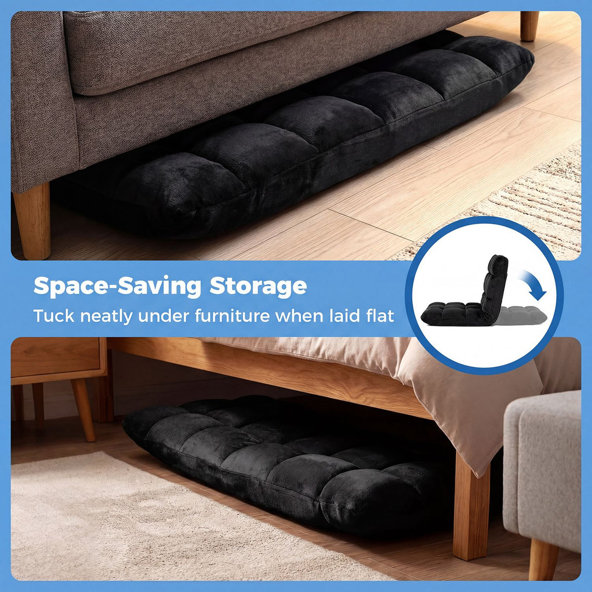 14-Position Adjustable Cushioned Floor Chair