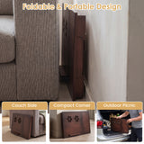 Adjustable Bamboo Laptop Desk with Tilting Top and Adjustable Legs for Wring-Brown