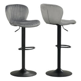 Adjustable Counter Height Chairs Set of 2 with Velvet Upholstered Backrests
