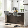 Adjustable Counter Height Chairs Set of 2 with Velvet Upholstered Backrests