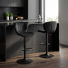 Adjustable Counter Height Chairs Set of 2 with Velvet Upholstered Backrests