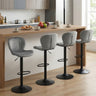 Adjustable Counter Height Chairs Set of 4 with Velvet Upholstered Backrests
