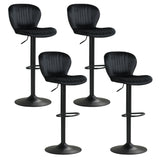 Adjustable Counter Height Chairs Set of 4 with Velvet Upholstered Backrests
