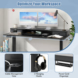 55 Inch x 24 Inch Height Adjustable Electric Standing Desk with 2 Drawers