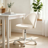 Adjustable Height Ergonomic Makeup Chair with Lumbar Support for Home Office