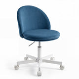 Adjustable Height Ergonomic Makeup Chair with Lumbar Support for Home Office