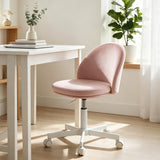Adjustable Height Ergonomic Makeup Chair with Lumbar Support for Home Office