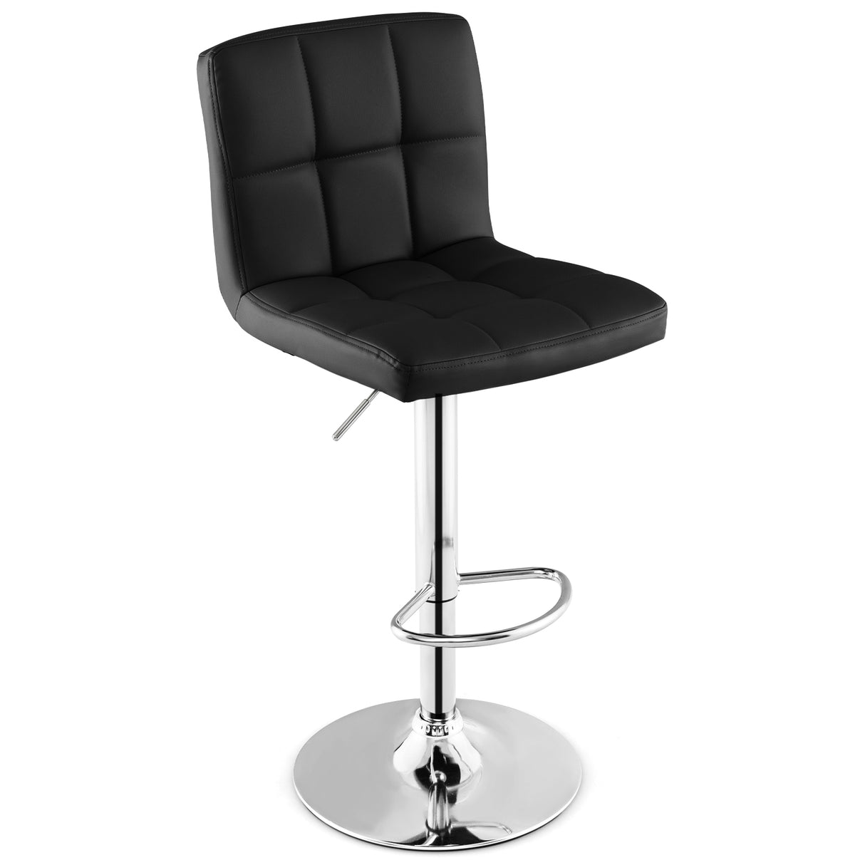 Adjustable Swivel Bar Stool with PU Leather