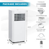 10000 BTU 4-in-1 Portable Air Conditioner with Dehumidifier and Sleep Mode